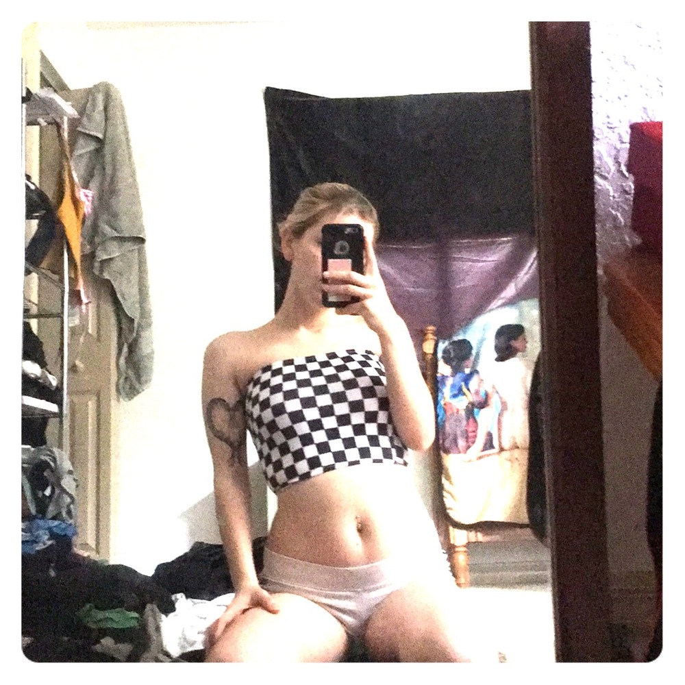 Checkered crop